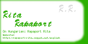 rita rapaport business card